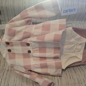 Carter's Pink Plaid Baby Outfit